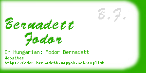 bernadett fodor business card